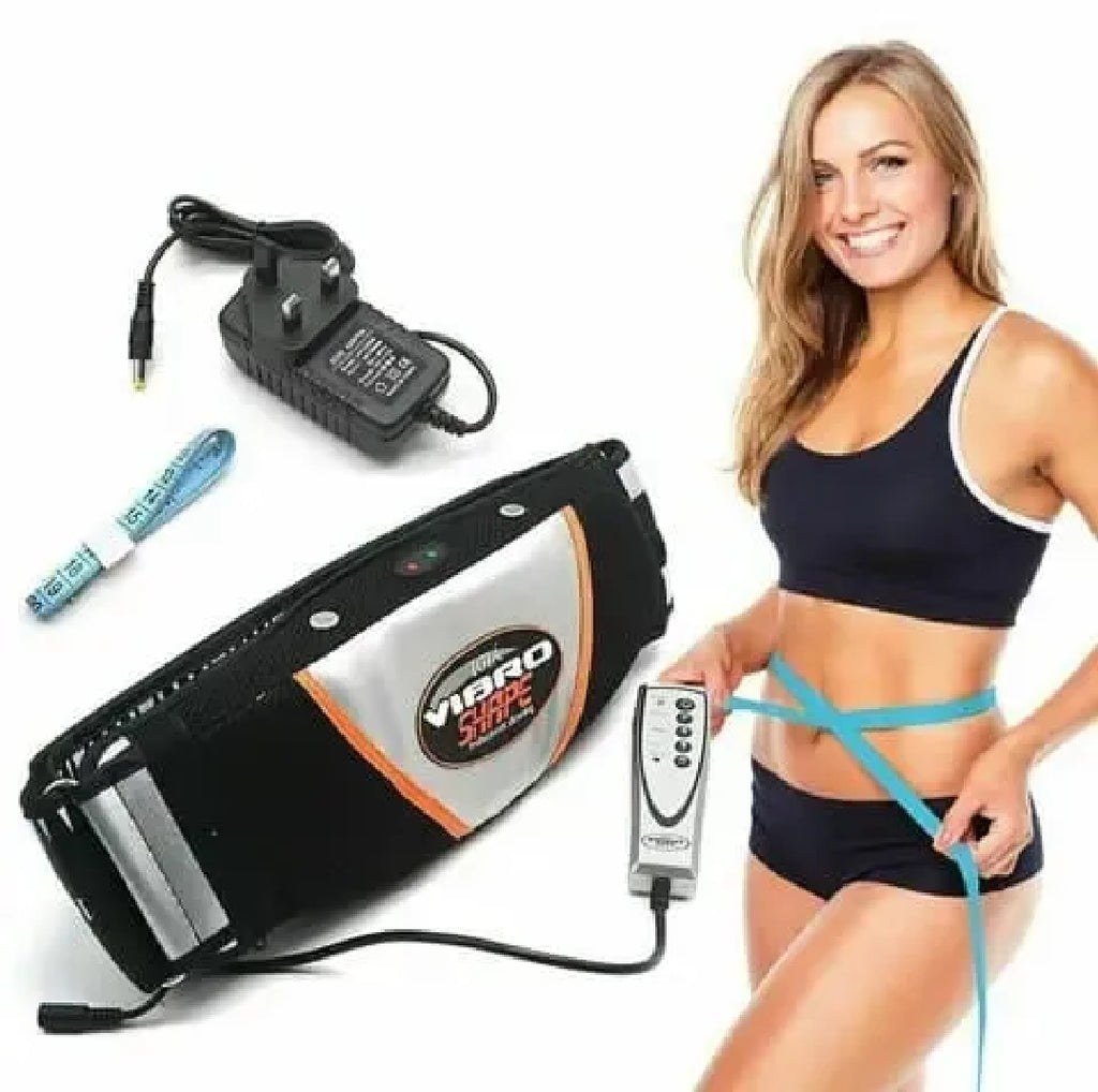 Vibro Shape Slimming Belt – Vibration & Heat Therapy for Belly Fat Reduction, Waist Trimmer, Weight Loss Belt –