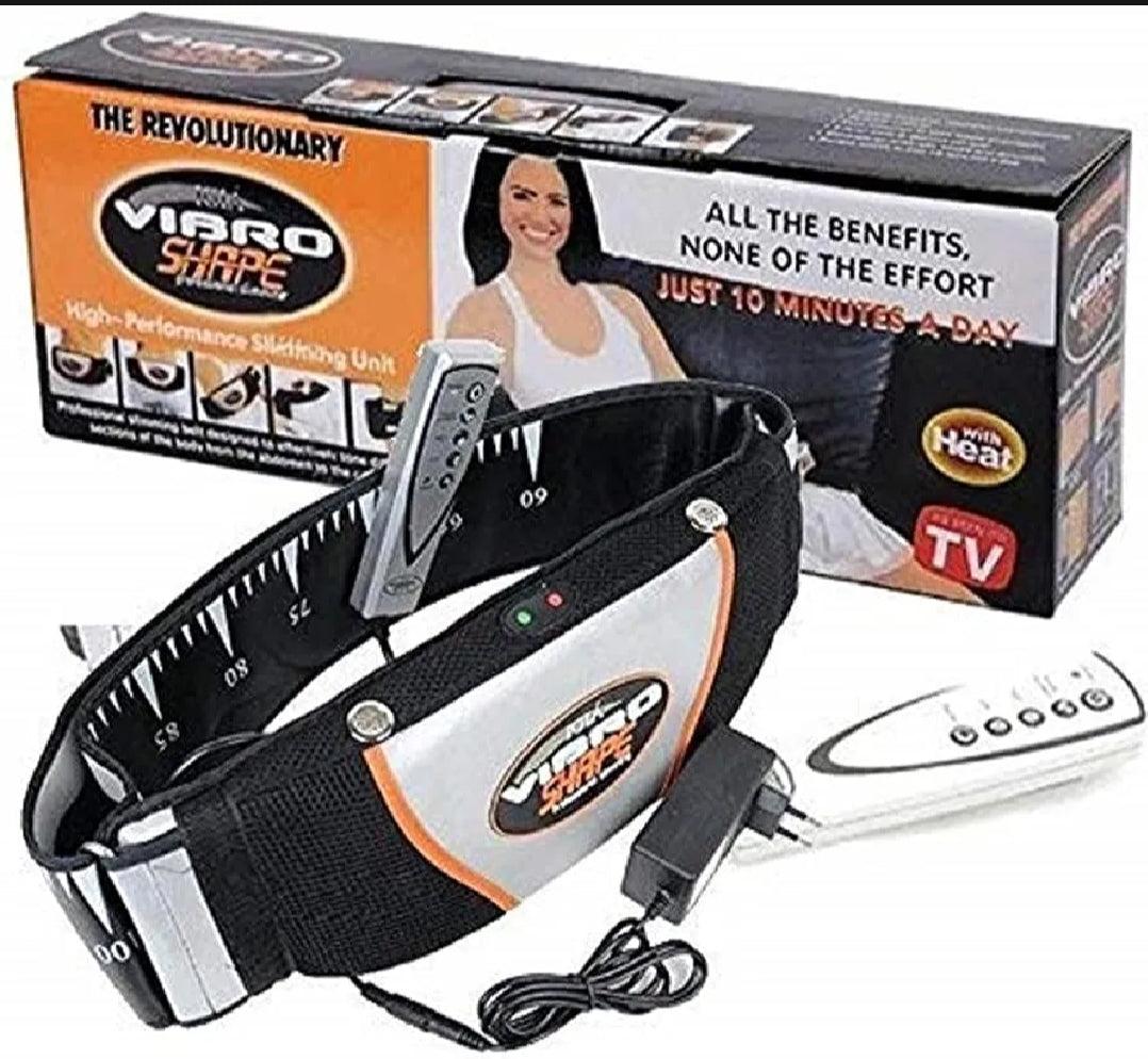 Vibro Shape Slimming Belt – Vibration & Heat Therapy for Belly Fat Reduction, Waist Trimmer, Weight Loss Belt –