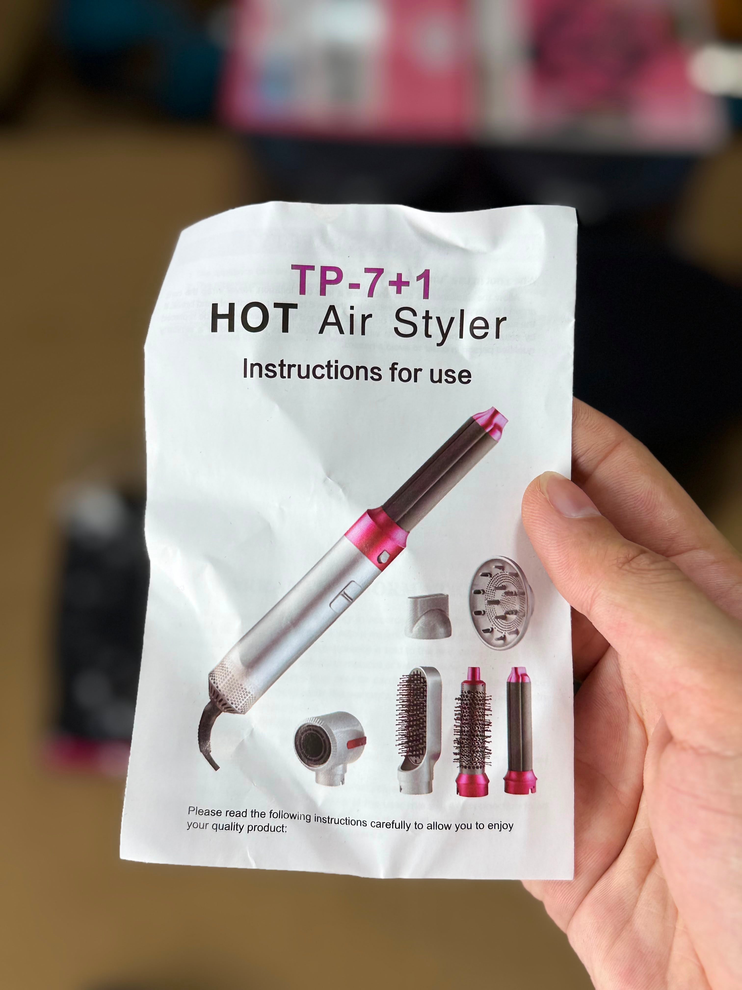 7-in-1 Professional Air Styling & Drying System | Multi-Functional Hot Air Styler & Curler Set