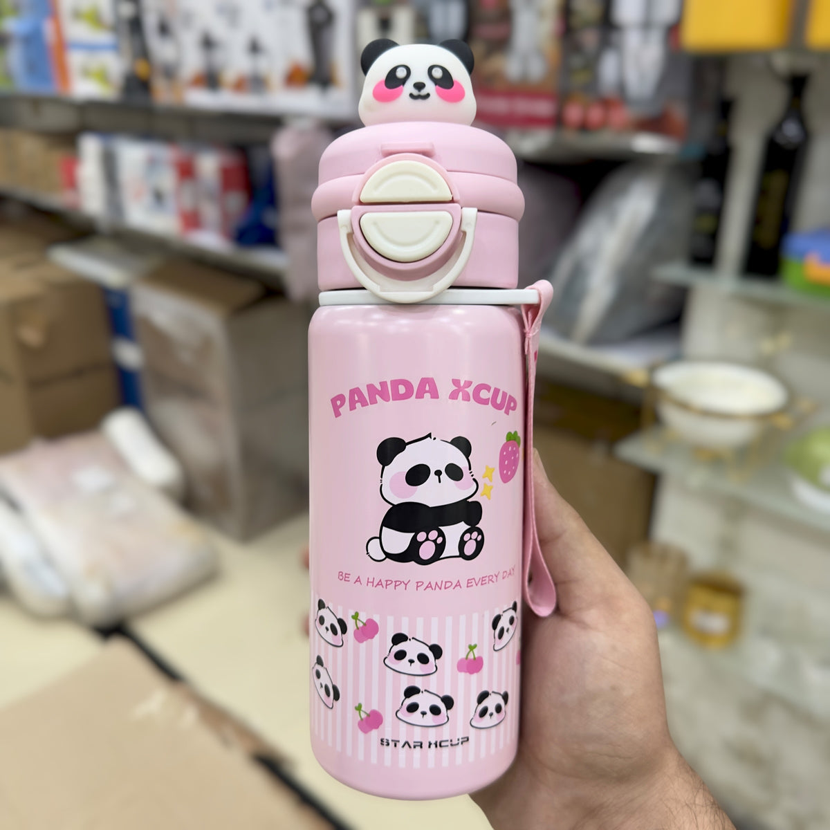Panda 550ml Stainless Steel Water Bottle