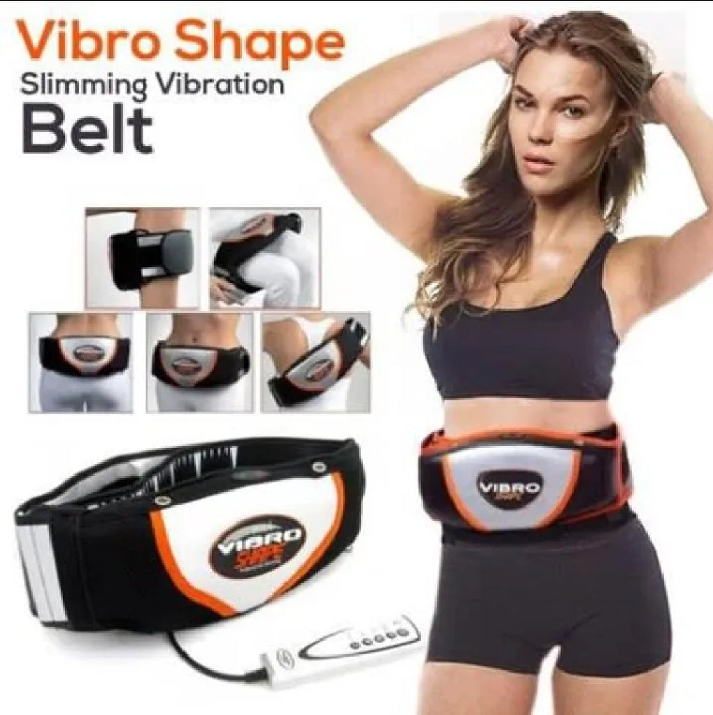 Vibro Shape Slimming Belt – Vibration & Heat Therapy for Belly Fat Reduction, Waist Trimmer, Weight Loss Belt –
