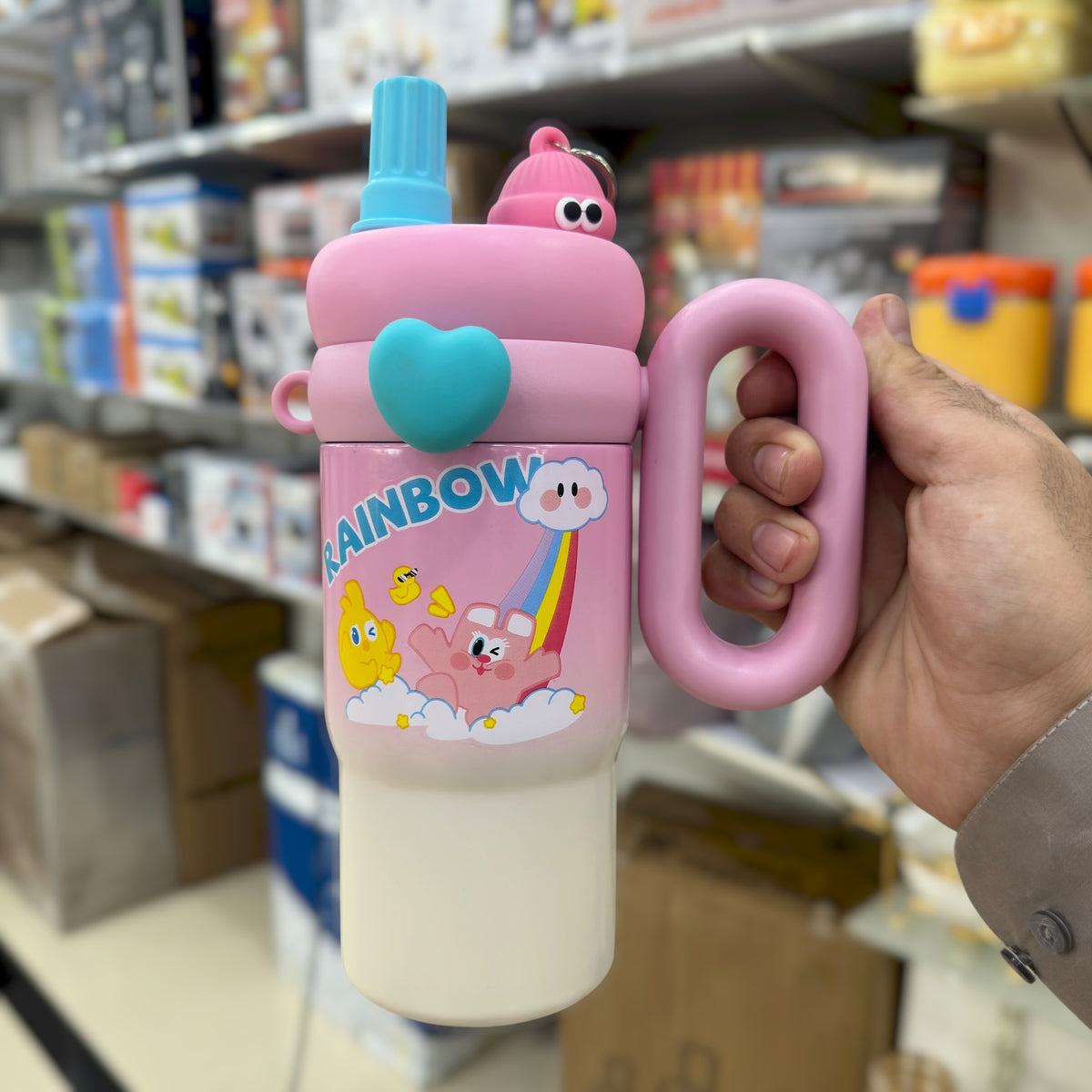 Rainbow 800ml Two Way Handle SS Tumbler