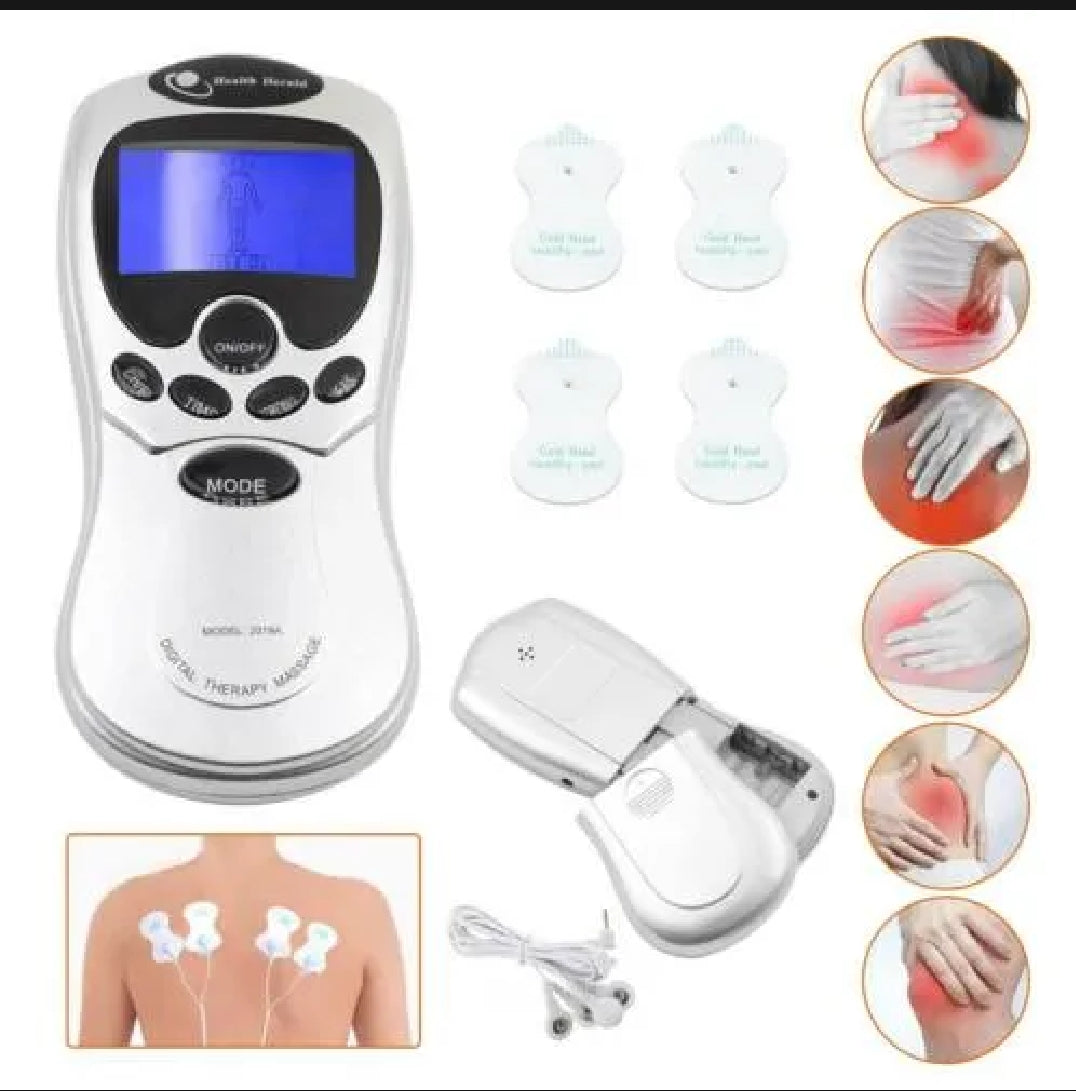 BlueIdea Digital Machine Body Pulses Muscle Relaxation 4 Pads with Battery and Charger