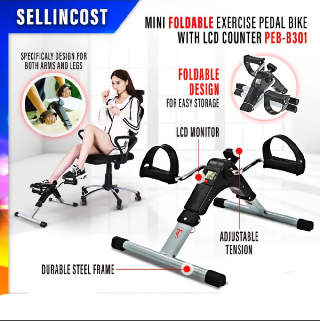 Mini Exercise cycle, exercise cycle, home exercise bike, mini bike, Mini Bike Pedal Exerciser, Mini Exercise Peddler for Seniors Legs Arms Physical Therapy Workout, cycle