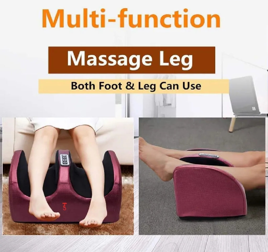 Foot Massager with Heater - Foot Leg Massager Machine Shiatsu Kneading Pain Relief Blood Circulation Booster