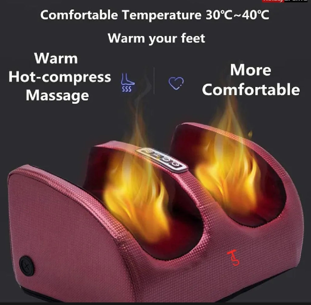Foot Massager with Heater - Foot Leg Massager Machine Shiatsu Kneading Pain Relief Blood Circulation Booster