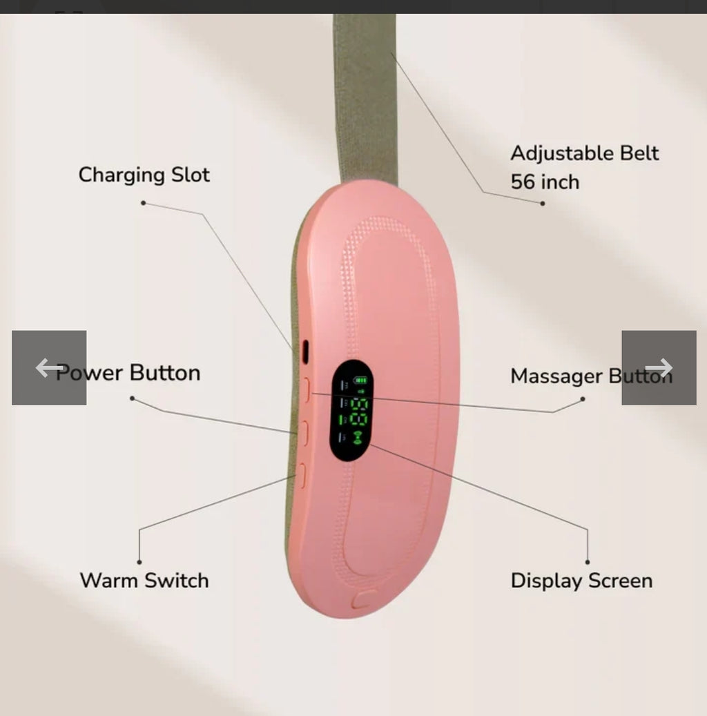 Period Cramp Relief Electric Heating Belt Massager | Luxury Desires