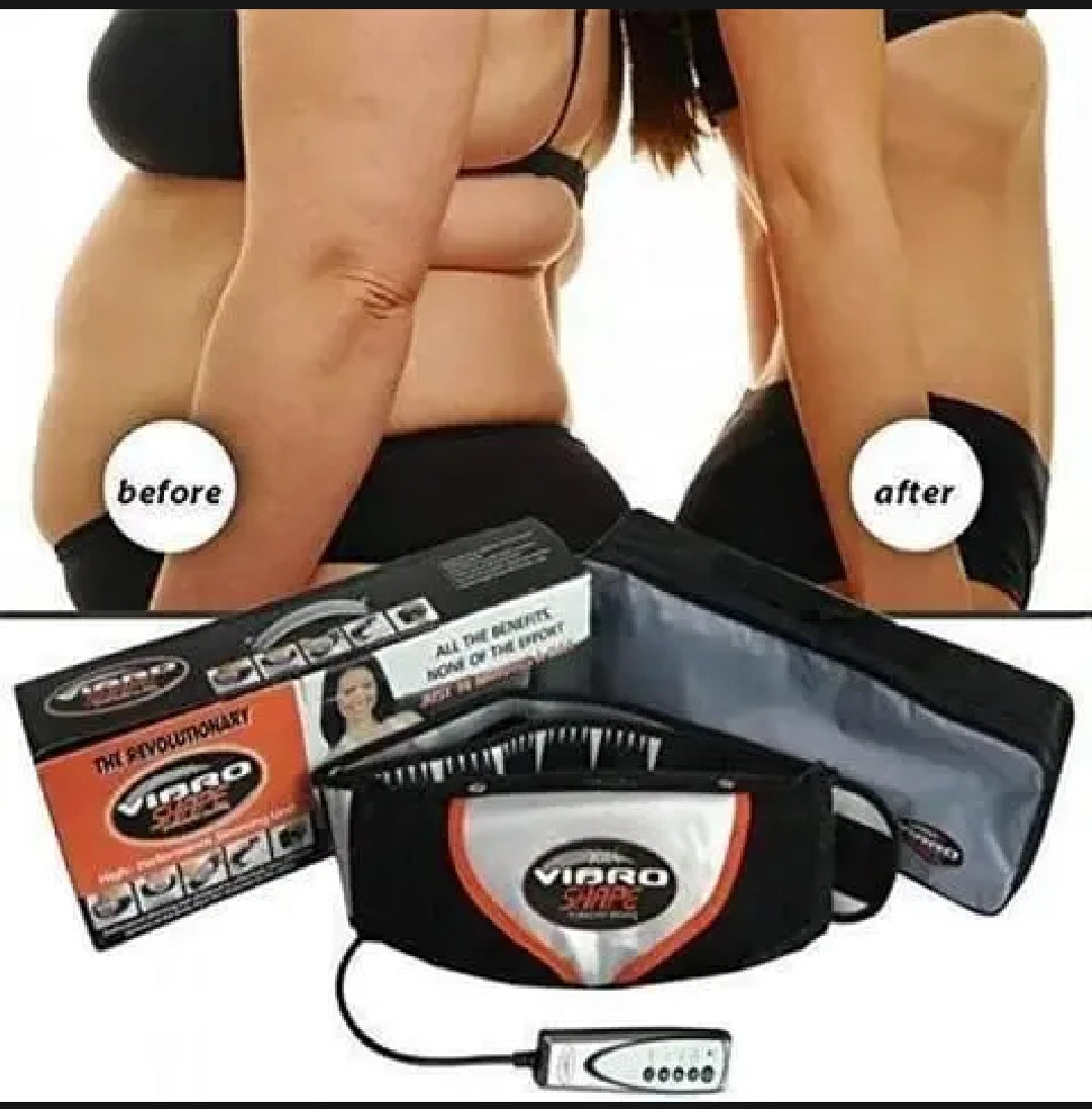 Vibro Shape Slimming Belt – Vibration & Heat Therapy for Belly Fat Reduction, Waist Trimmer, Weight Loss Belt –