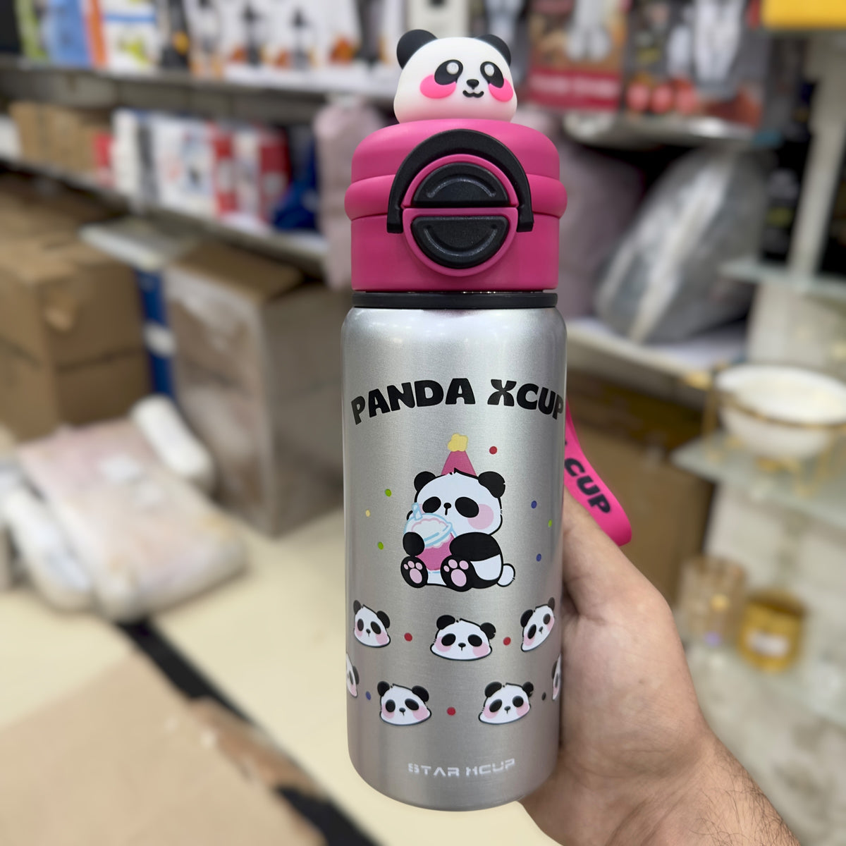 Panda 550ml Stainless Steel Water Bottle