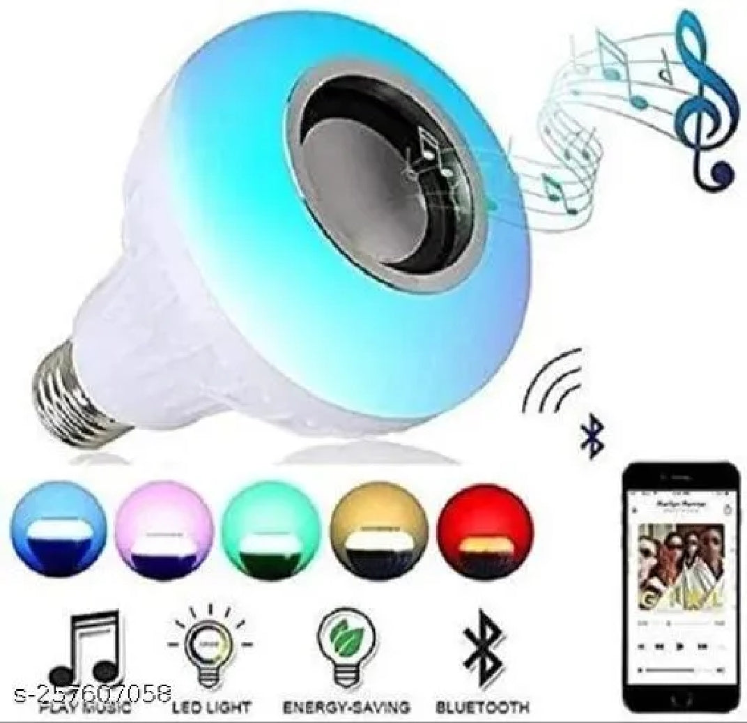 LED RGB Bluetooth Light Speaker Music Bulb with (Wireless Remote)