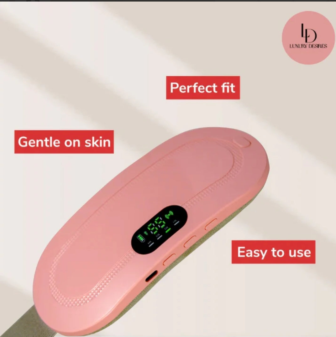 Period Cramp Relief Electric Heating Belt Massager | Luxury Desires